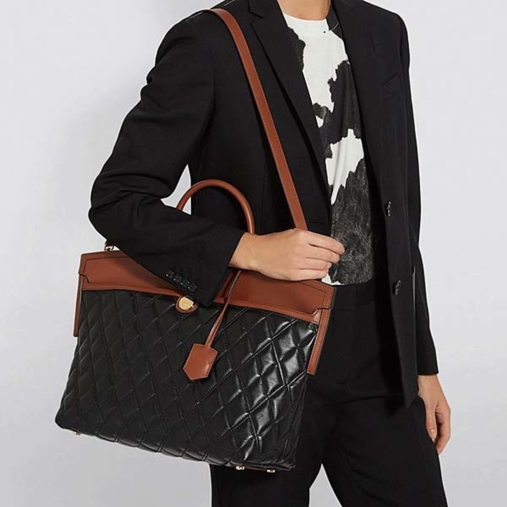 Burberry Outlet Black Handbag London Leather